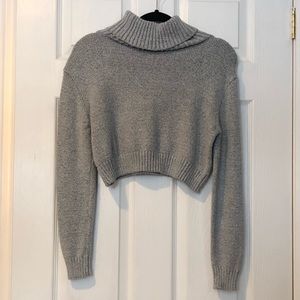 Cropped turtleneck sweater